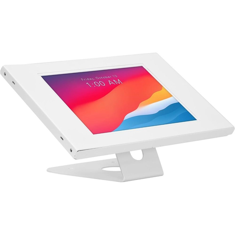 Mount-It iPad Tablet Stand Anti Theft Secure Countertop or Wall Mount White